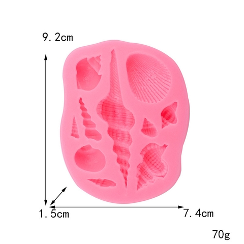 Khuôn silicon fondant hình vỏ sò sóng thuyền buồm sứa biển khuôn trang trí viền bánh sô cô la