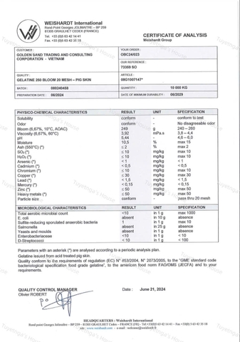 Gelatin cao cấp xuất xứ Pháp làm kẹo thạch chíp chip