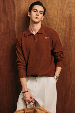 Le Park Waffle Polo Top