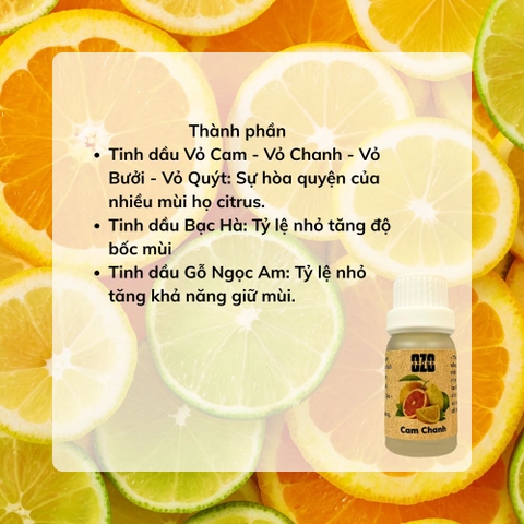 Tinh Dầu Hương Citrus (Cam, Chanh, Bưởi, Quýt)
