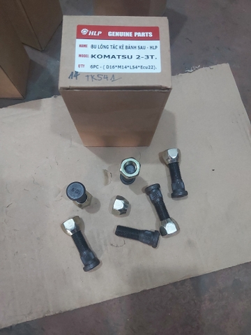 Bu lông ticke bánh sau xe nâng KOMATSU 2-3T-D16*M14*L54*ECU22