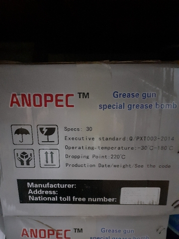 MỠ TUÝP VÀNG ANOPEC 220 ĐỘ (LOẠI TỐT) ( VỎ HỘP MÀU XÁM)