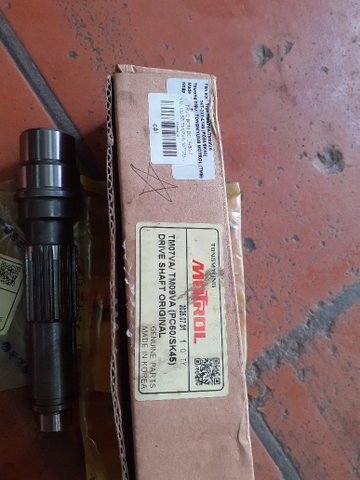 TRỤC BƠM DC DH60-7 VOLVO 55 TM07VA 14T*20T*150 PHI 20 (THEN NGẮN 37) TM
