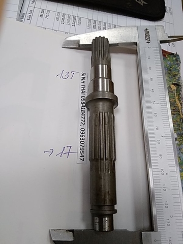 Trục GM05VA Di chuyển PC50UU-2 13T*17T*L140 Hiệu OEM