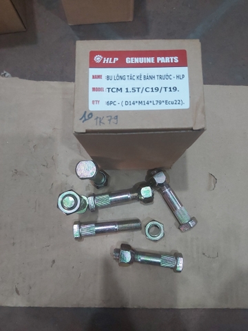 Bu lông ticke bánh trước xe nâng TCM 1.5T/C19/T19-D14*M14*L79*Ecu22