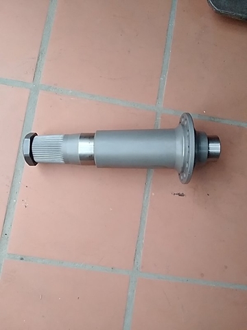 TRỤC ĐÙI D20-6  42T*L430  12 LỖ CỔ BI TRÊN 75/ BI DƯỚI 60  - 11