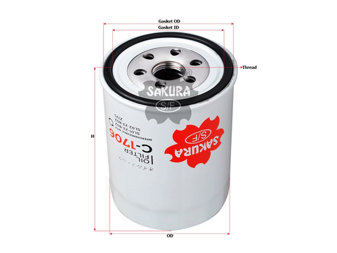 LỌC NHỚT C1706 C2702 ST10729 C1717 FJ3018 LF3462 JS2030 SAKURA