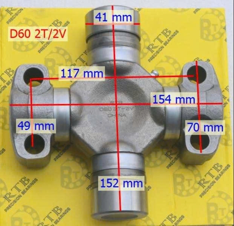 BI CHỮ THẬP D60-12 D65: 2B*2BL 41*151 / 50*117 - TOYO/JPC