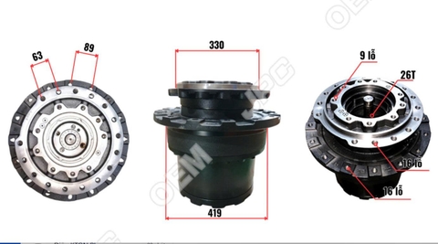 CỤM DI CHUYỂN ZX200 (16L*419/16L*330*26T) JPS