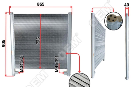 KÉT THỦY LỰC ZX200 /ZX225 (865*905)