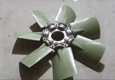 CÁNH QUẠT LU HAMM 3410D 3412 7C tâm lỗ 97 trục 82 DK550 - BM