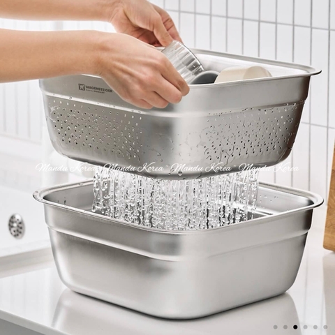 Rổ rửa inox vuông 8L Wagensteiger tiện lợi