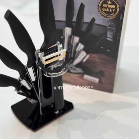 Set dao làm bếp Casani kèm giá đỡ xoay 360 độ sang trọng