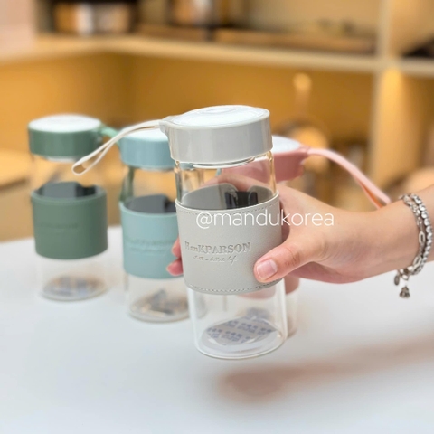 Bình đựng nước thủy tinh cao cấp Hankparson dùng cho detox