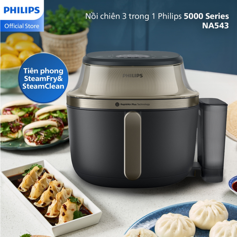 Nồi chiên không dầu hơi nước Phlips 7.2 lít NA543/00