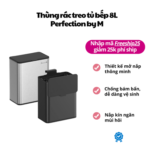 Thùng rác treo cánh tủ 8L Perfection by M