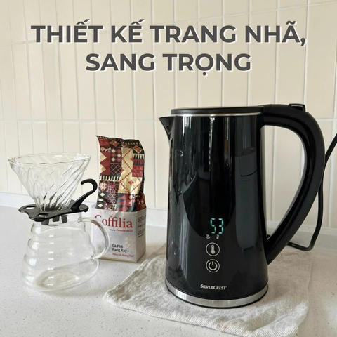 Ấm siêu tốc thông minh 1.7L SilverCrest Đức