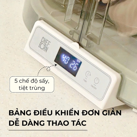 Máy Sấy Bát UV Chefborn 75L bảo hành chính hãng sang trọng hiện đại