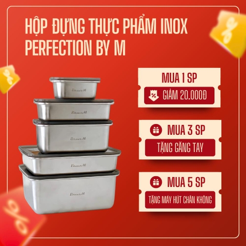 Hộp đựng thực phẩm inox cao cấp Perfection by M
