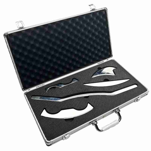 BỘ VALI NHÔM 5 MÓN – DỤNG CỤ CHẢI MẠC CƠ IASTM INOX 304 CAO CẤP