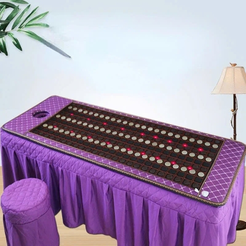 Thảm Đá Nóng Hàn Quốc, Nệm 77x184 mm Photon Sóng Siêu Dài + Hồng Ngoại &nbsp;Sưởi Ấm Massage Trị Liệu셀크린 소소매트cho Spa Thẩm Mỹ Viện Món Quà Sức Khoẻ PVN76977