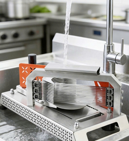 Máy Thái Cà Chua Inox 304 Cầm Tay – Dụng Cụ Cắt Lát Rau Củ Quả Đều Nhanh, Lưỡi Dao Tháo Rời PVN9606