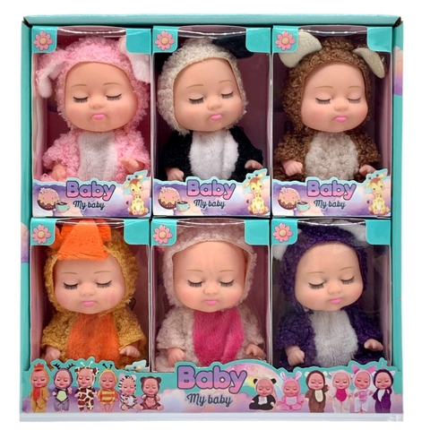 {Đủ Mẫu} Bộ 6 Búp Bê  13 cm 5 inch Em Bé Sơ Sinh Doll