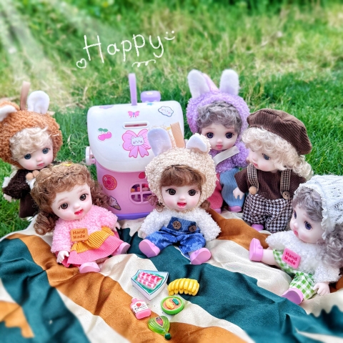 🧸 Búp Bê Nhựa Vinyl Dễ Thương 16 cm 6 inch Đồ Chơi Quà Tặng Sinh Nhật