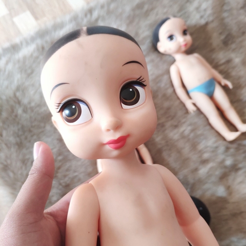 Búp Bê Trọc Disney Animator 39 Cm + bộ tóc giả may ( tóc màu ngẫu nhiên)