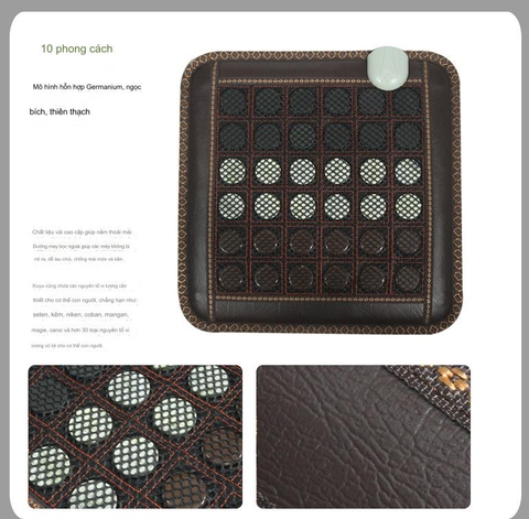 {Đủ Mẫu} Thảm Đệm Ấm Ngọc Bích Vuông 45 x 45 cm Đá Nóng Hàn Quốc, Nệm Sưởi Ấm Massage Trị Liệu 220V Món Quà Sức Khoẻ