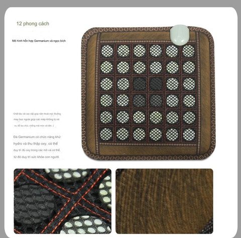 {Đủ Mẫu} Thảm Đệm Ấm Ngọc Bích Vuông 45 x 45 cm Đá Nóng Hàn Quốc, Nệm Sưởi Ấm Massage Trị Liệu 220V Món Quà Sức Khoẻ