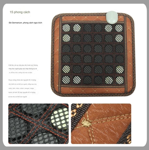 {Đủ Mẫu} Thảm Đệm Ấm Ngọc Bích Vuông 45 x 45 cm Đá Nóng Hàn Quốc, Nệm Sưởi Ấm Massage Trị Liệu 220V Món Quà Sức Khoẻ