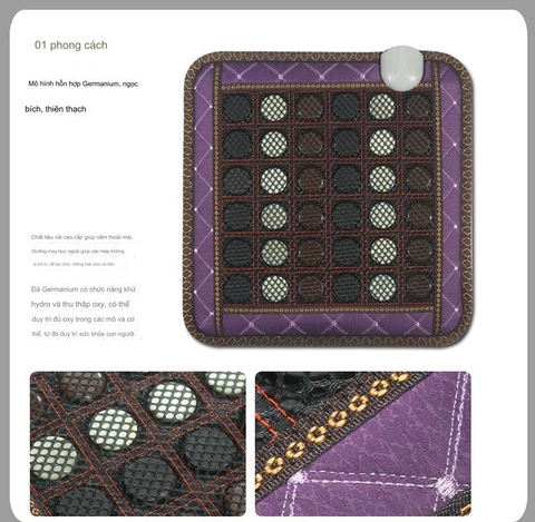 {Đủ Mẫu} Thảm Đệm Ấm Ngọc Bích Vuông 45 x 45 cm Đá Nóng Hàn Quốc, Nệm Sưởi Ấm Massage Trị Liệu 220V Món Quà Sức Khoẻ