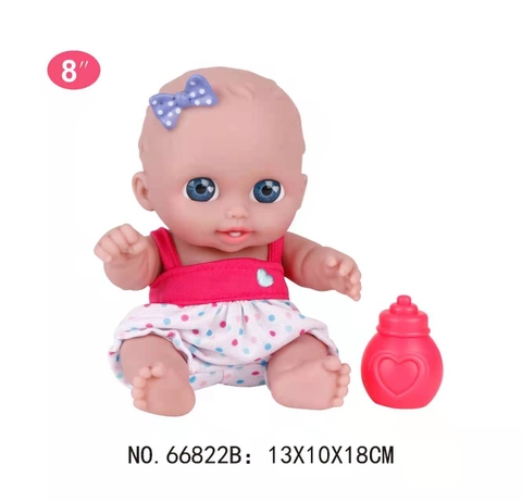 {Đủ Mẫu} Búp Bê Nhựa Cao Cấp Tái Sinh 21 cm 8 inch Mắt To 3D Reborn Vynil Baby Doll