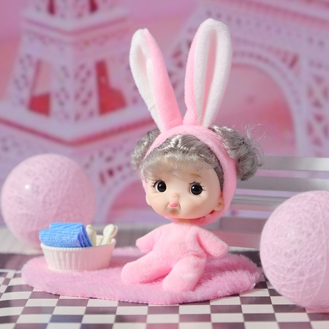 Búp Bê Em Bé Kawaii Mini OB 10 Cm = 3 Inch Kèm Trang Phục Động Vật Dễ Thương