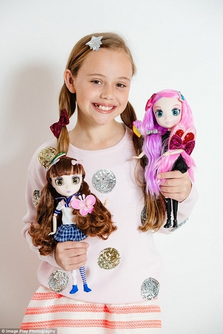 Búp Bê Nhật Bản Đầu To Có kKớp Mắt Gắn 3D Shibajuku Girls 33 cm 13 Inch Doll