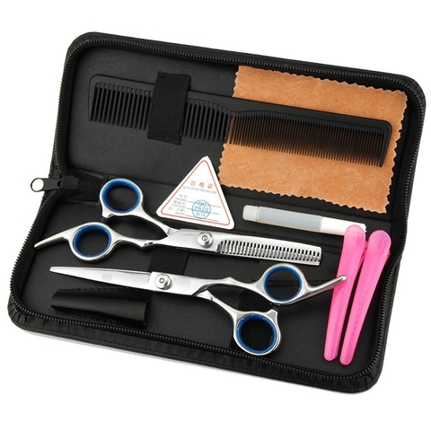 Bộ 8 Món Kéo Cắt Tỉa Chuyên Nghiệp TẶNG KÈM LƯỢC + Ví Đựng Kéo Sang Trọng Professional Barber Scissors Hairdressing SP003457