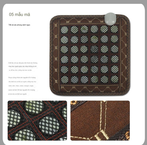 {Đủ Mẫu} Thảm Đệm Ấm Ngọc Bích Vuông 45 x 45 cm Đá Nóng Hàn Quốc, Nệm Sưởi Ấm Massage Trị Liệu 220V Món Quà Sức Khoẻ