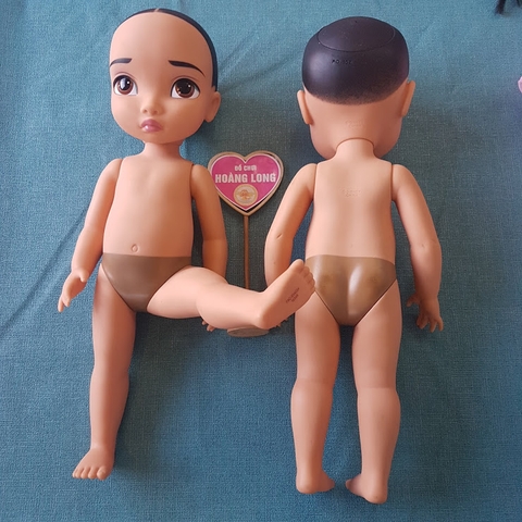 Búp Bê Trọc Disney Animator 39 Cm + bộ tóc giả may ( tóc màu ngẫu nhiên)