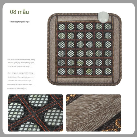 {Đủ Mẫu} Thảm Đệm Ấm Ngọc Bích Vuông 45 x 45 cm Đá Nóng Hàn Quốc, Nệm Sưởi Ấm Massage Trị Liệu 220V Món Quà Sức Khoẻ