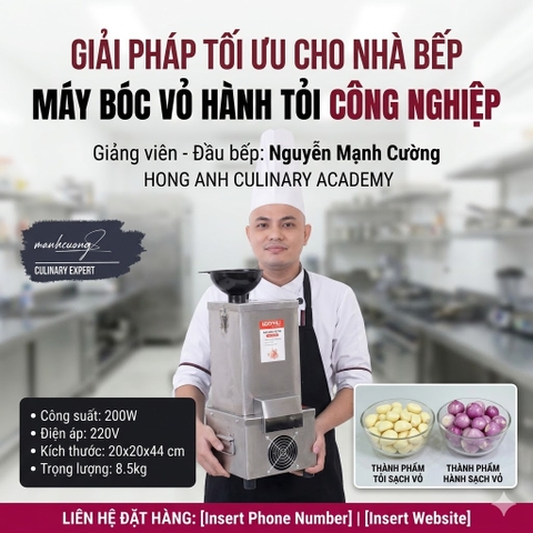 🔥 MÁY BÓC VỎ HÀNH – TỎI – LẠC CÔNG NGHIỆP PVN9675 🔥