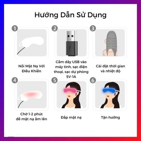 Túi Chườm Mắt Ngải Cứu - Điều Chỉnh Nhiệt Độ,Tự Động Hẹn Giờ