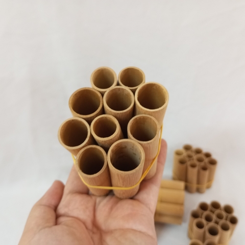 Bộ 10 Ông Tre Nặn Mụn Lăn Ống Tre, Bộ Ống giác hơi tre trúc