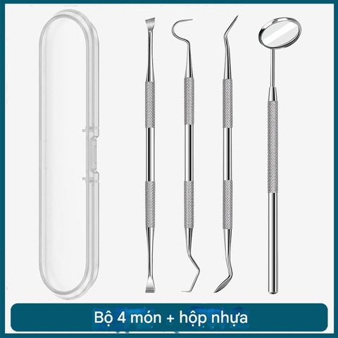 🦷 BỘ DỤNG CỤ VỆ SINH & CHĂM SÓC RĂNG MIỆNG TẠI NHÀ – HỘP NHỰA ✨ Thiết bị loại bỏ cao răng – mảng bám – chăm sóc răng miệng tiện lợi