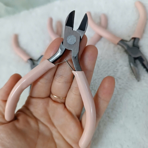 Bộ 4 Kìm dùng để làm đồ trang sức xỏ hạt đa chức năng handmade DIY màu hồng PVN7826