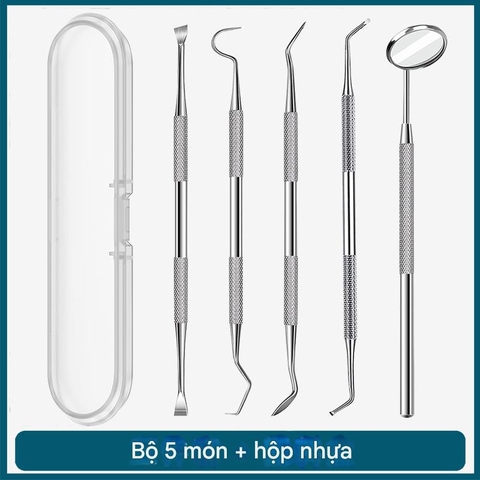 🦷 BỘ DỤNG CỤ VỆ SINH & CHĂM SÓC RĂNG MIỆNG TẠI NHÀ – HỘP NHỰA ✨ Thiết bị loại bỏ cao răng – mảng bám – chăm sóc răng miệng tiện lợi