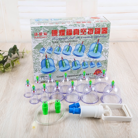 {Đủ Mẫu} Bộ Dụng Cụ Giác Hơi Chân Không  Không Dùng Lửa An Toàn, Tiện Lợi, Chuyên Dùng Massage Dưỡng Sinh