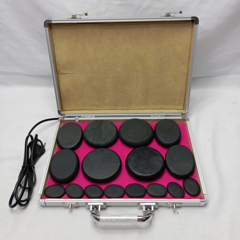 Bộ Hộp Nhôm Hấp Đá Nóng Massage (Cắm Điện) + 16 Viên Đá Cao Cấp PVN8190