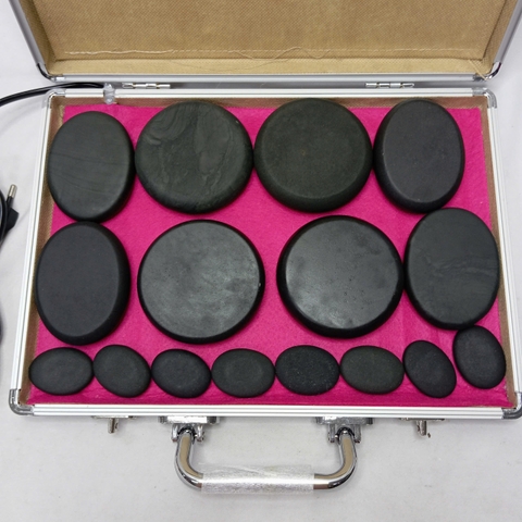 Bộ Hộp Nhôm Hấp Đá Nóng Massage (Cắm Điện) + 16 Viên Đá Cao Cấp PVN8190