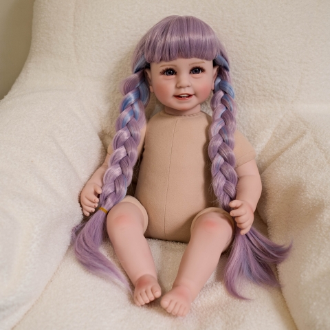 [Đủ mẫu] Búp Bê 55 cm = 22 inch Thân Gòn Mềm Mại  Reborn Silicon Vinyl Doll